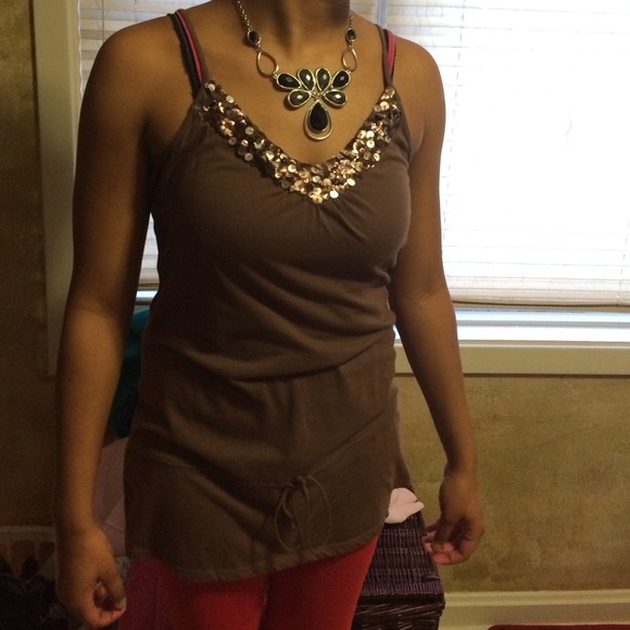 Brown tank top