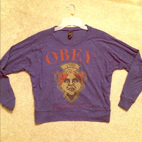 obey Sweaters - Obey navy sweatshirt