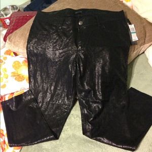 Seven Brand, NEW Size 16 black lace shimmer pants!
