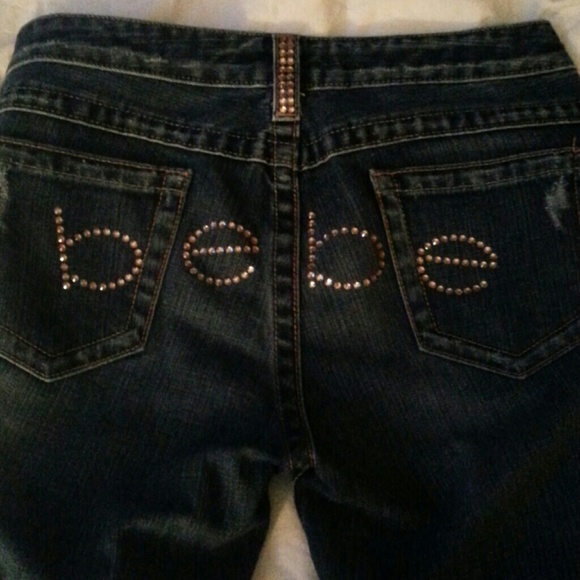 Original (and rare) Bebe Logo Crystal Jeans - Picture 2 of 4