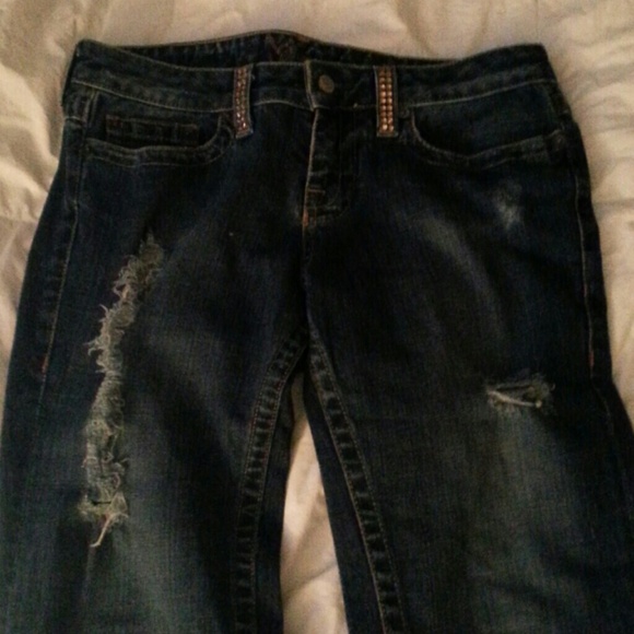 Original (and rare) Bebe Logo Crystal Jeans - Picture 3 of 4