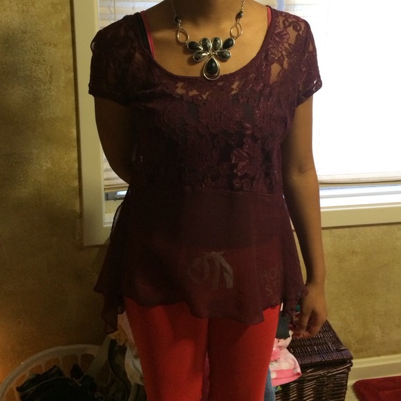 Wine colored top