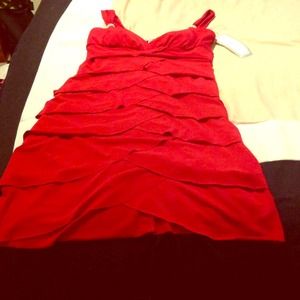 Red cocktail dress