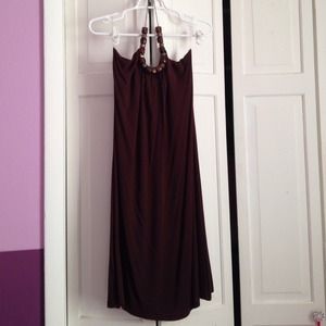 XL Brown dress with built in necklace.