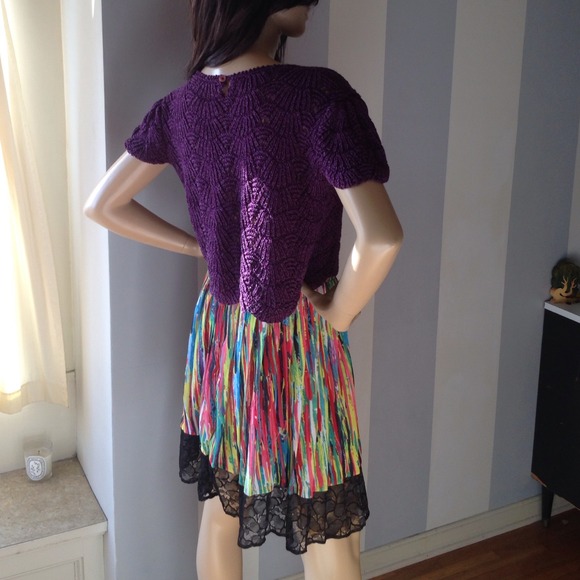 Beautiful Handmade unique plum crochet top - Picture 3 of 4