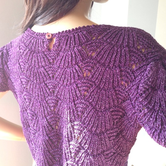 Beautiful Handmade unique plum crochet top - Picture 4 of 4