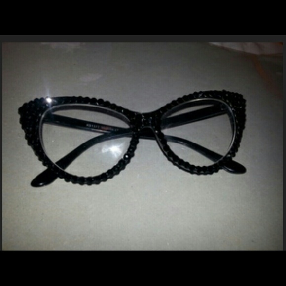 Black swarovski crystal glasses