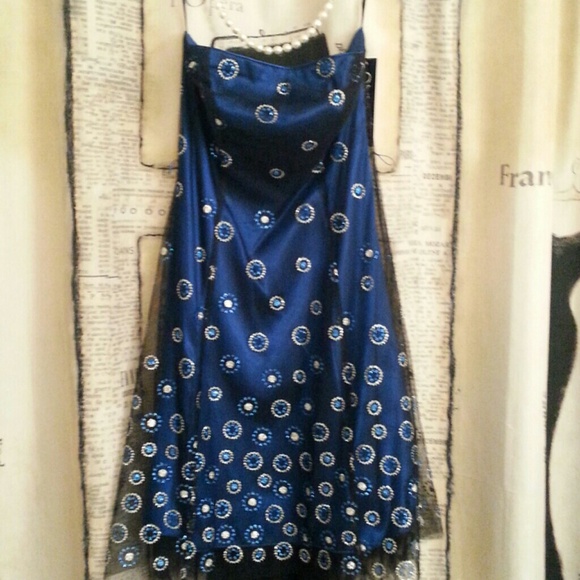 Blue Cocktail Dress or Prom Dress - Picture 1 of 3