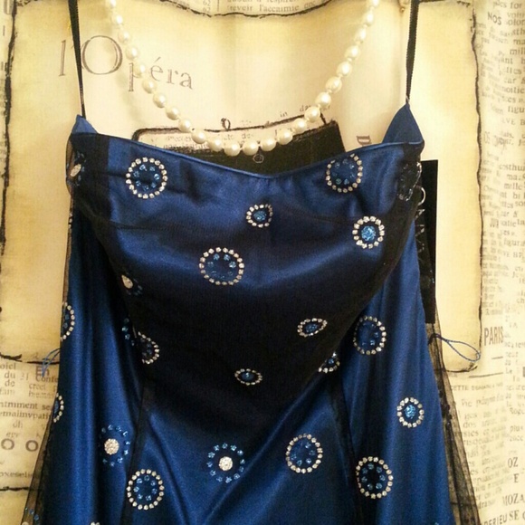 Blue Cocktail Dress or Prom Dress - Picture 2 of 3