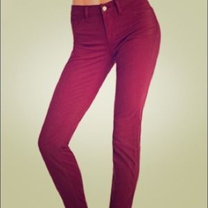J Brand 811 mid-rise skinny size 27 black cherry