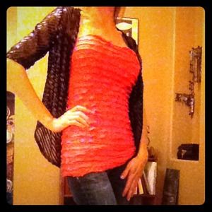 Black Sequin Jacket./ Daytrip Tee bundle