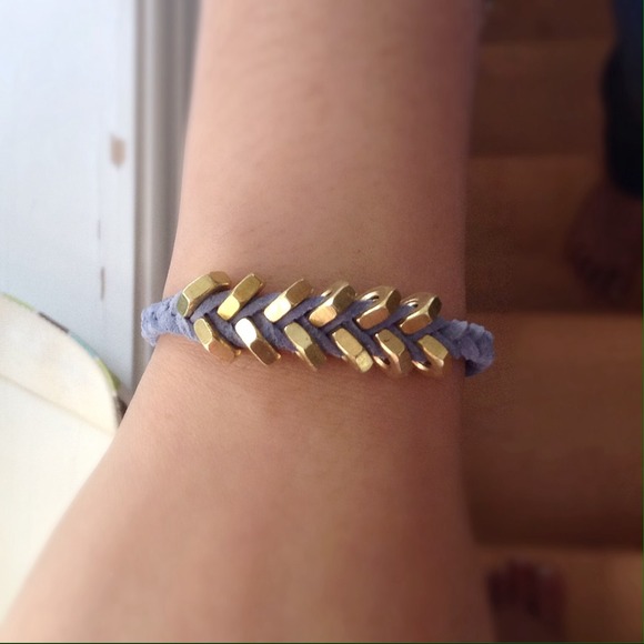 Lavender + Gold Hex Nut Bracelet - Picture 2 of 2