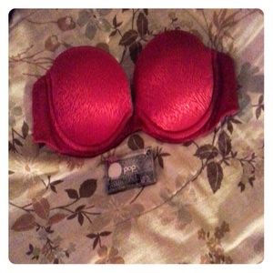 Strapless push up wonderbra red zebra