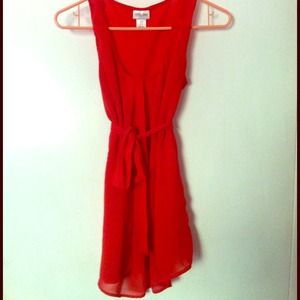 Motherhood maternity red chiffon tank