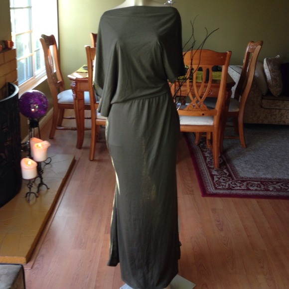 Dresses & Skirts - Olive Green Asymmetric Maxii