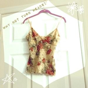 Forever 21 sheer lace floral tank top BNWOT