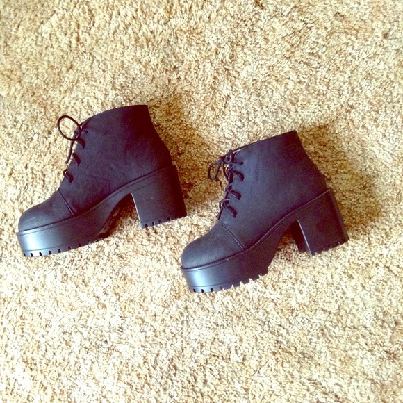 Boots - Black Lace up platforms (UNAVAILABLE ATM)