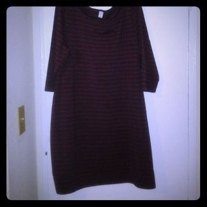 Pink & grey ponte knit dress