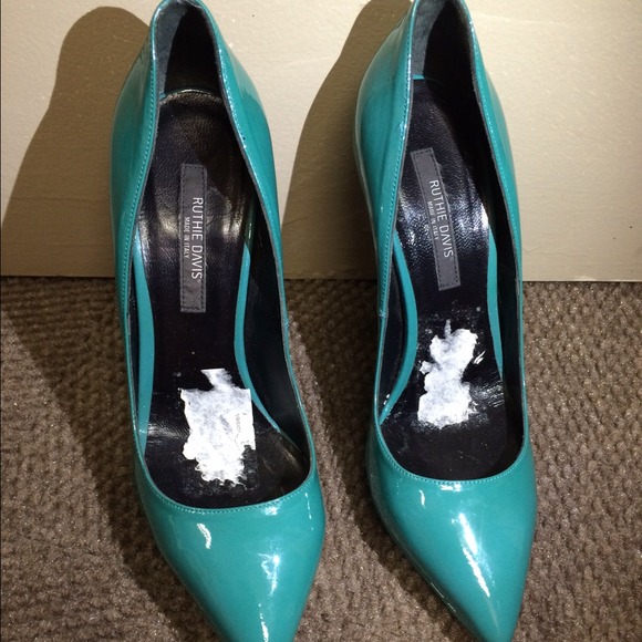 🎉😍 Ruthie Davis -  Modernist teal green pumps - Picture 3 of 4