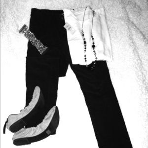 Corduroy pants, petite, stretch