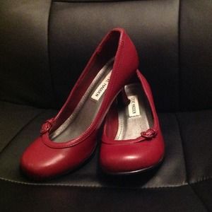 Adorable red heels by Steve Madden.