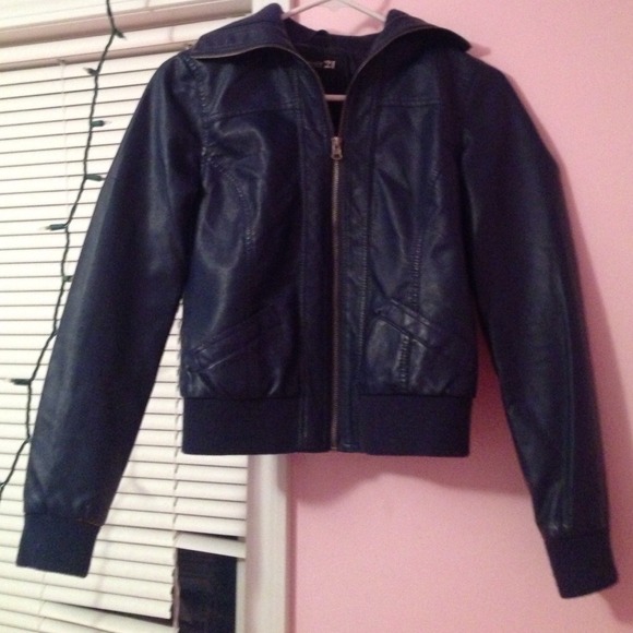 Purple leather jacket