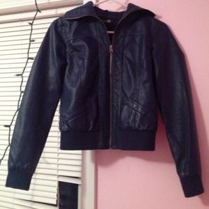 Purple leather jacket