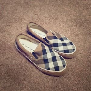 Burberry Canvas Check Slip-On Trainers