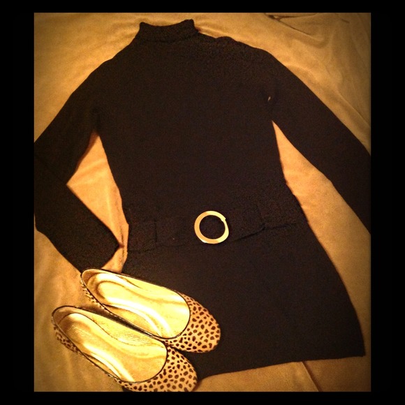 INC Black Belted Top