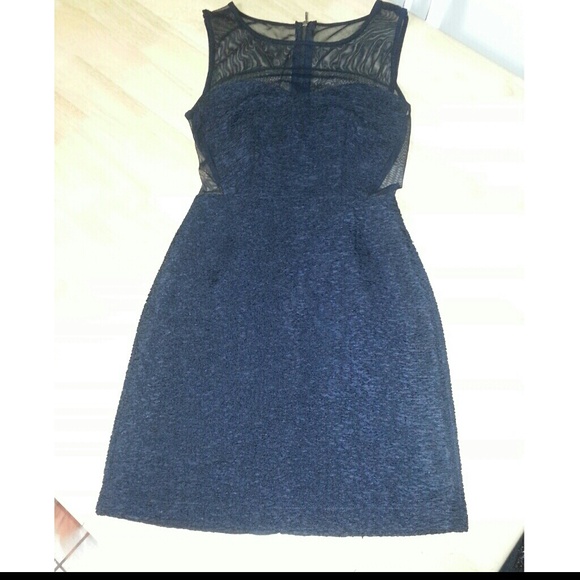 Black Mesh Inset Dress