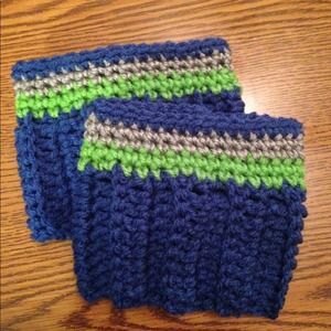 Seahawk color boot cuffs