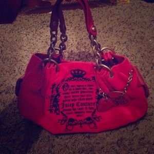 Velour royal satchel authentic juicy bag