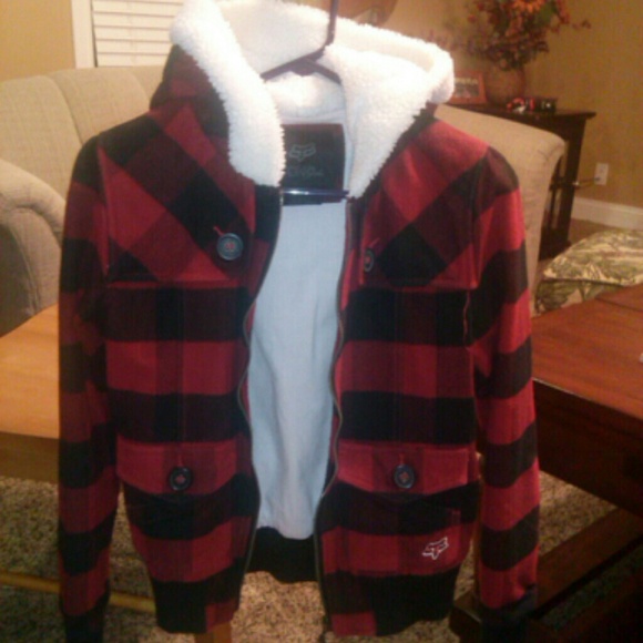 Fox racing plaid winter jacket
