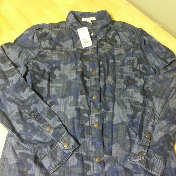 Denim Camouflage Top