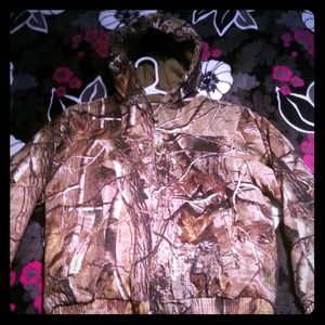 Hooded Camouflage zip jacket