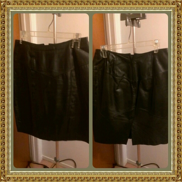 Black leather skirt (price reduced today)