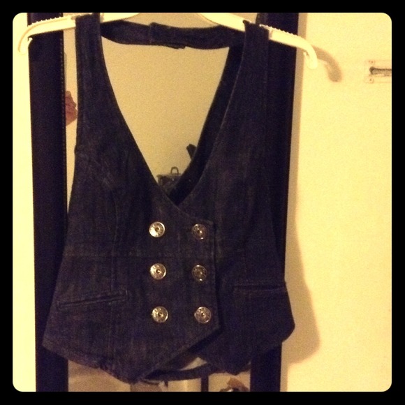 Guess Dark Denim Vest