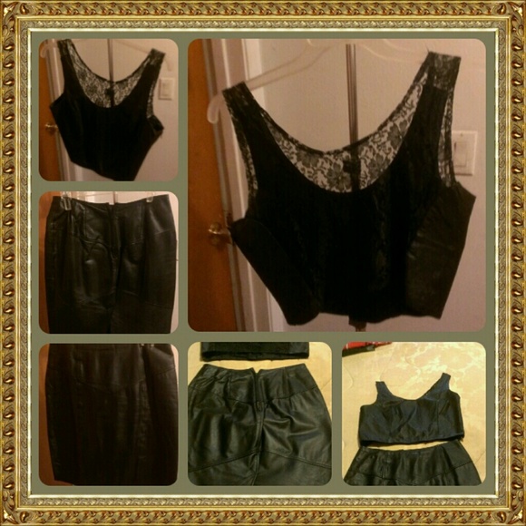 Leather skirt set REDUCED (bundled) - Picture 1 of 1