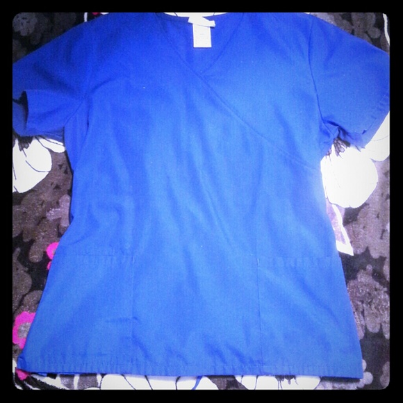 Blue scrub top
