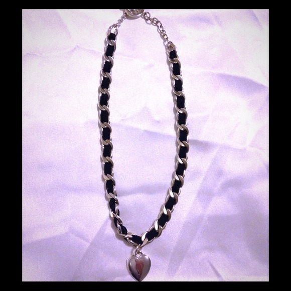 Silver Toggle Heart Necklace