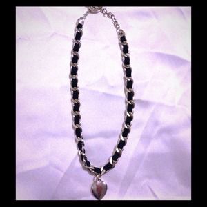 Silver Toggle Heart Necklace