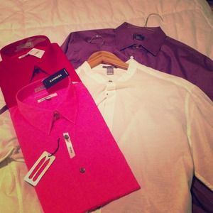 Four men's shirts in a variety of great colors