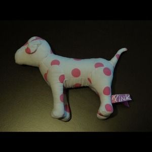 Pink and white polka dot Vs pink puppy