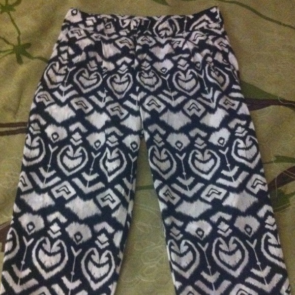 Black and white cool light weight pants.
