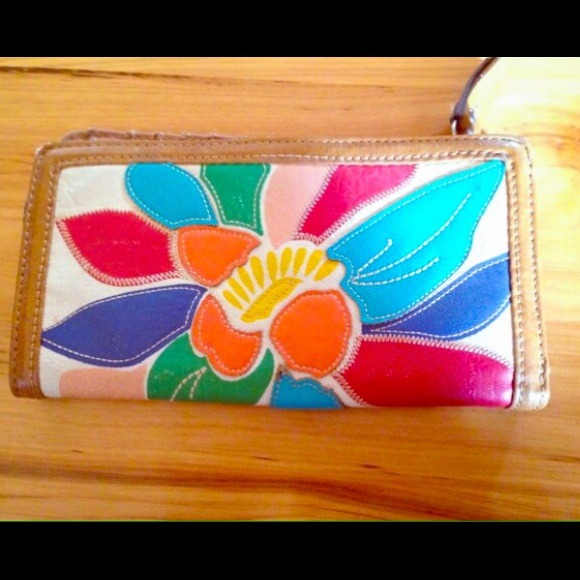Relic colorful flower wallet 💗