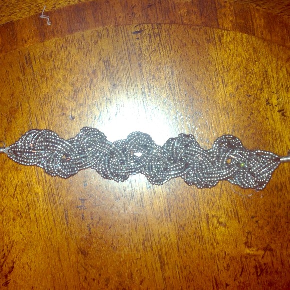 ❌sold❌ Charcoal colored beaded bracelet