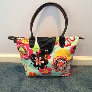 🚫SOLD🚫Bright floral accented tote