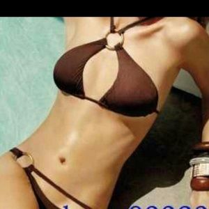 Brown unique bikini xs- small