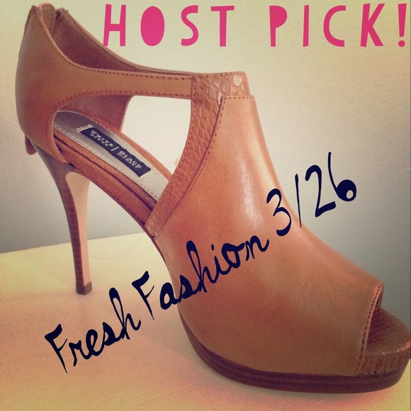 White House Black Market Shoes - Black House White Market tan heel