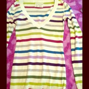 Horizontal striped oversized sweater